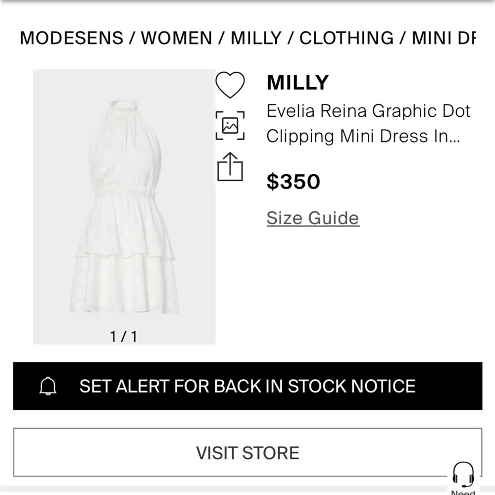 Milly evelia originally $350